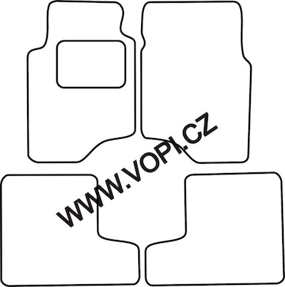 Textil-Autoteppiche Mitsubishi Pajero dlouhé zadní sada -> 2000 Autofit (3018)